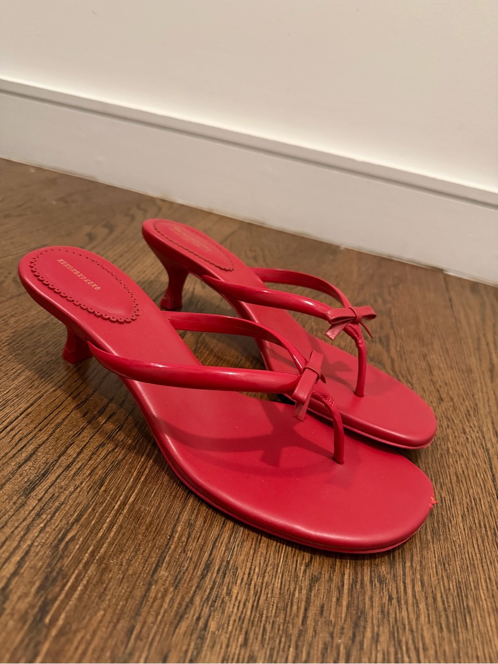 Reformation x Devon Lee Carlson Red Kitten Heels